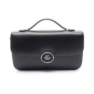 Gucci GG Shoulder Bag Leather Black